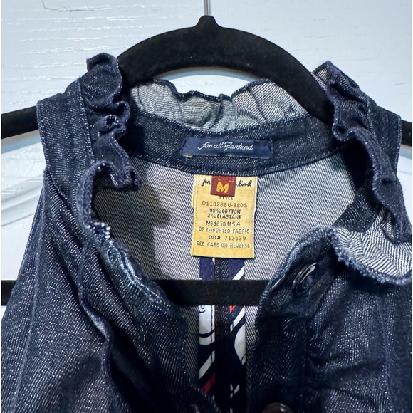 7 for all Mankind denim ruffle dress. Size medium. - Picture 7 of 8